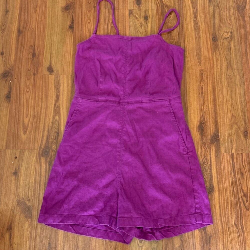 Maeve anthropology fuschia purple jumper shorts lace back. Size 10 romper